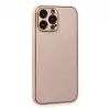 Apple İphone 13 Pro Kılıf Coco Deri Silikon Kapak - Pembe