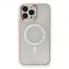 Apple İphone 13 Pro Kılıf Room Magneticsafe Silikon - Pudra