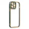 Apple İphone 13 Pro Max Kılıf Liva Lens Silikon - Yeşil