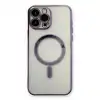 Apple İphone 13 Pro Max Kılıf Magneticsafe Lazer Silikon - Mor