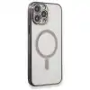 Apple İphone 13 Pro Max Kılıf Magneticsafe Lazer Silikon - Siyah
