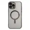 Apple İphone 13 Pro Max Kılıf Magneticsafe Lazer Silikon - Siyah