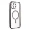 Apple İphone 13 Pro Max Kılıf Magneticsafe Lazer Silikon - Siyah
