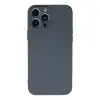 Apple İphone 13 Pro Max Kılıf Nano İçi Kadife Silikon - Gri