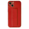 Apple İphone 14 Kılıf Coco Deri Standlı Kapak - Kırmızı