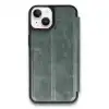 Apple İphone 14 Kılıf Flip Cover - Koyu Yeşil