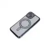 Apple İphone 14 Kılıf Joke Simli Magneticsafe Kılıf - Lacivert