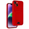 Apple İphone 14 Kılıf Kelvin Kartvizitli Silikon - Kırmızı