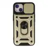 Apple İphone 14 Kılıf Pars Lens Yüzüklü Silikon - Gold