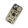 Apple İphone 14 Kılıf Pars Lens Yüzüklü Silikon - Gold