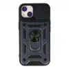Apple İphone 14 Kılıf Pars Lens Yüzüklü Silikon - Lacivert
