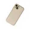 Apple İphone 14 Plus Kılıf Coco Deri Silikon Kapak - Gold