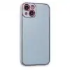 Apple İphone 14 Plus Kılıf Coco Deri Silikon Kapak - Sky Blue