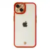 Apple İphone 14 Plus Kılıf Liva Lens Silikon - Kırmızı