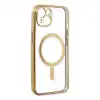 Apple İphone 14 Plus Kılıf Magneticsafe Lazer Silikon - Gold