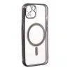 Apple İphone 14 Plus Kılıf Magneticsafe Lazer Silikon - Siyah