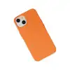 Apple İphone 14 Plus Kılıf Nano İçi Kadife Silikon - Turuncu