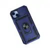 Apple İphone 14 Plus Kılıf Pars Lens Yüzüklü Silikon - Lacivert