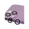 Apple İphone 14 Plus Raze Metal Kamera Lens - Mor