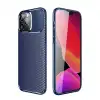 Apple İphone 14 Pro Kılıf Auto Focus Karbon Kapak - Lacivert