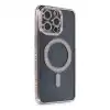 Apple İphone 14 Pro Kılıf Joke Simli Magneticsafe Kılıf - Gri