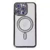 Apple İphone 14 Pro Kılıf Joke Simli Magneticsafe Kılıf - Siyah
