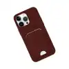 Apple İphone 14 Pro Kılıf Kelvin Kartvizitli Silikon - Bordo