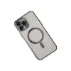 Apple İphone 14 Pro Kılıf Magneticsafe Lazer Silikon - Siyah