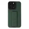 Apple İphone 14 Pro Kılıf Mega Standlı Silikon - Yeşil