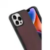 Apple İphone 14 Pro Max Kılıf Aras Deri Kapak - Bordo