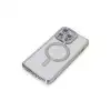 Apple İphone 14 Pro Max Kılıf Joke Simli Magneticsafe Kılıf - Gümüş