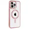 Apple İphone 14 Pro Max Kılıf Kronos Magsafe Kapak - Rose Gold