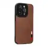 Apple İphone 14 Pro Max Kılıf Loop Deri Silikon - Kahverengi