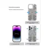 Apple İphone 14 Pro Max Kılıf Mekanik Bumper Kapak - Gümüş