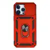Apple İphone 14 Pro Max Kılıf Pars Lens Yüzüklü Silikon - Kırmızı