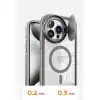 Apple İphone 14 Pro Max Kılıf Teleskop Lens Magsafe Silikon Kapak - Derin Mor