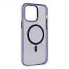 Apple İphone 14 Pro Max Kılıf Tron Şeffaf Magsafe Kapak - Derin Mor