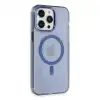 Apple İphone 14 Pro Max Kılıf Tron Şeffaf Magsafe Kapak - Mavi