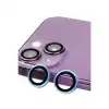 Apple İphone 14 Raze Metal Kamera Lens - Mavi