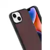 Apple İphone 15 Kılıf Aras Deri Kapak - Bordo