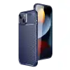 Apple İphone 15 Kılıf Auto Focus Karbon Kapak - Lacivert