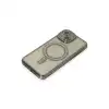 Apple İphone 15 Kılıf Joke Simli Magneticsafe Kılıf - Gri