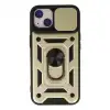 Apple İphone 15 Kılıf Pars Lens Yüzüklü Silikon - Gold