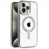 Apple İphone 15 Pro Kılıf Kronos Magsafe Kapak - Titanyum Gri