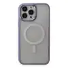 Apple İphone 15 Pro Kılıf Room Magneticsafe Silikon - Lila