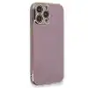 Apple İphone 15 Pro Kılıf Volet Silikon - Mor