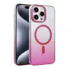 Apple İphone 15 Pro Max Glossy Magsafe Kapak - Pembe