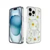 Apple İphone 15 Pro Max Kılıf Daisy Simli Magsafe Kapak - Gümüş