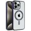 Apple İphone 15 Pro Max Kılıf Kronos Magsafe Kapak - Lacivert