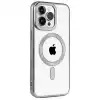 Apple İphone 15 Pro Max Kılıf Kronos Magsafe Kapak - Titanyum Gri